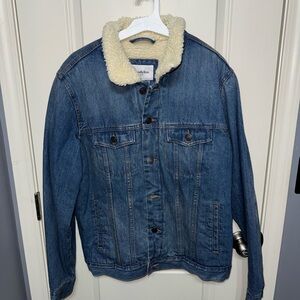 Goodfellow & Co Blue Denim Jacket with Sherpa Collar
